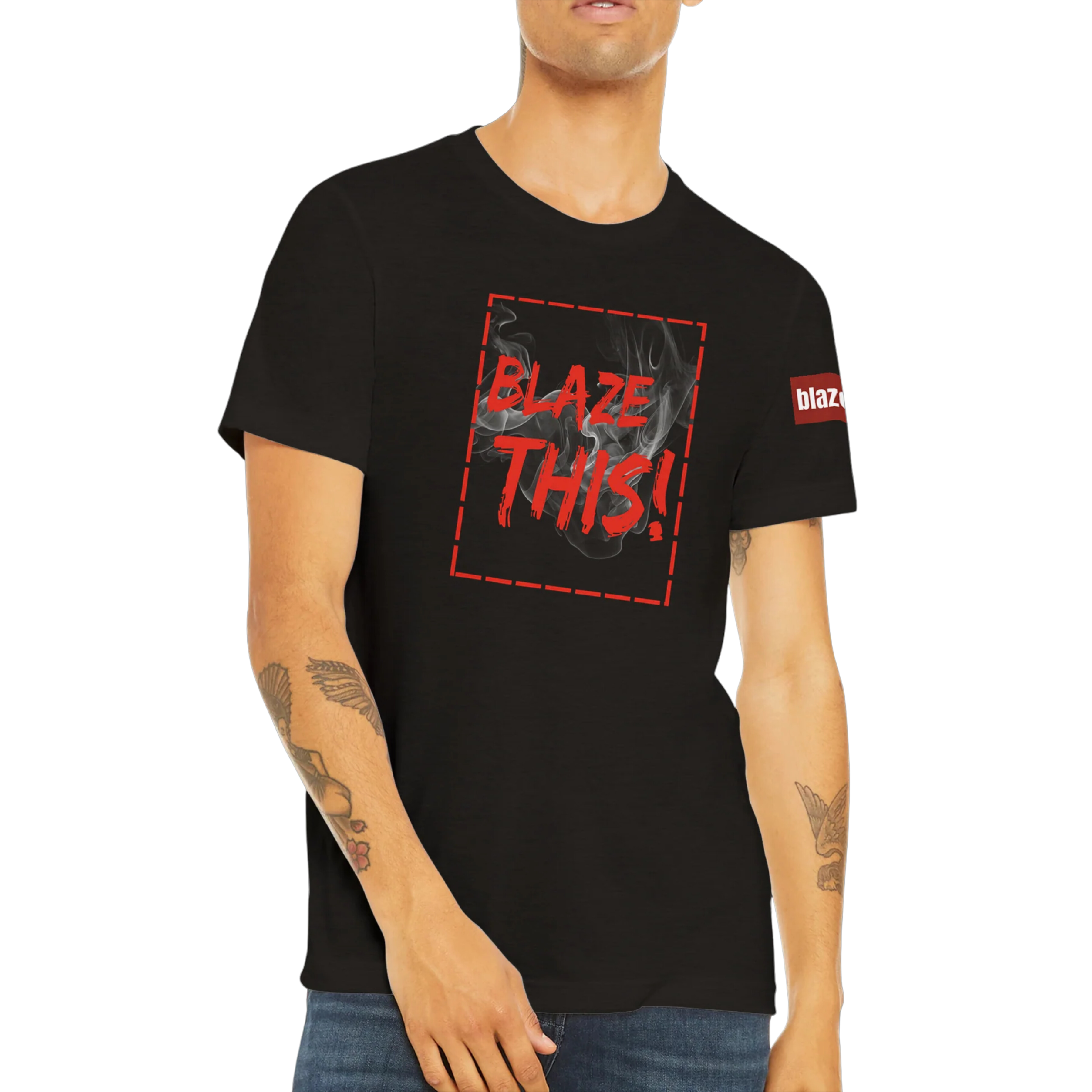 Aforawesome™ Blaze This! Unisex Triblend Athletic T-Shirt Scorch Black