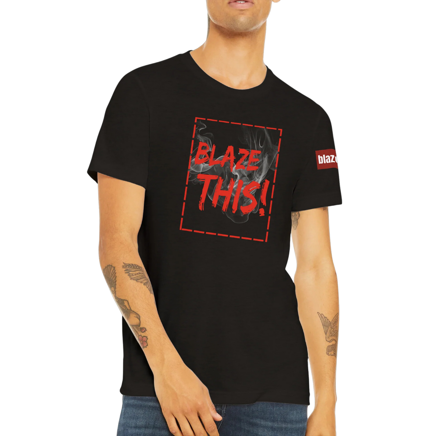 Aforawesome™ Blaze This! Unisex Triblend Athletic T-Shirt Scorch Black