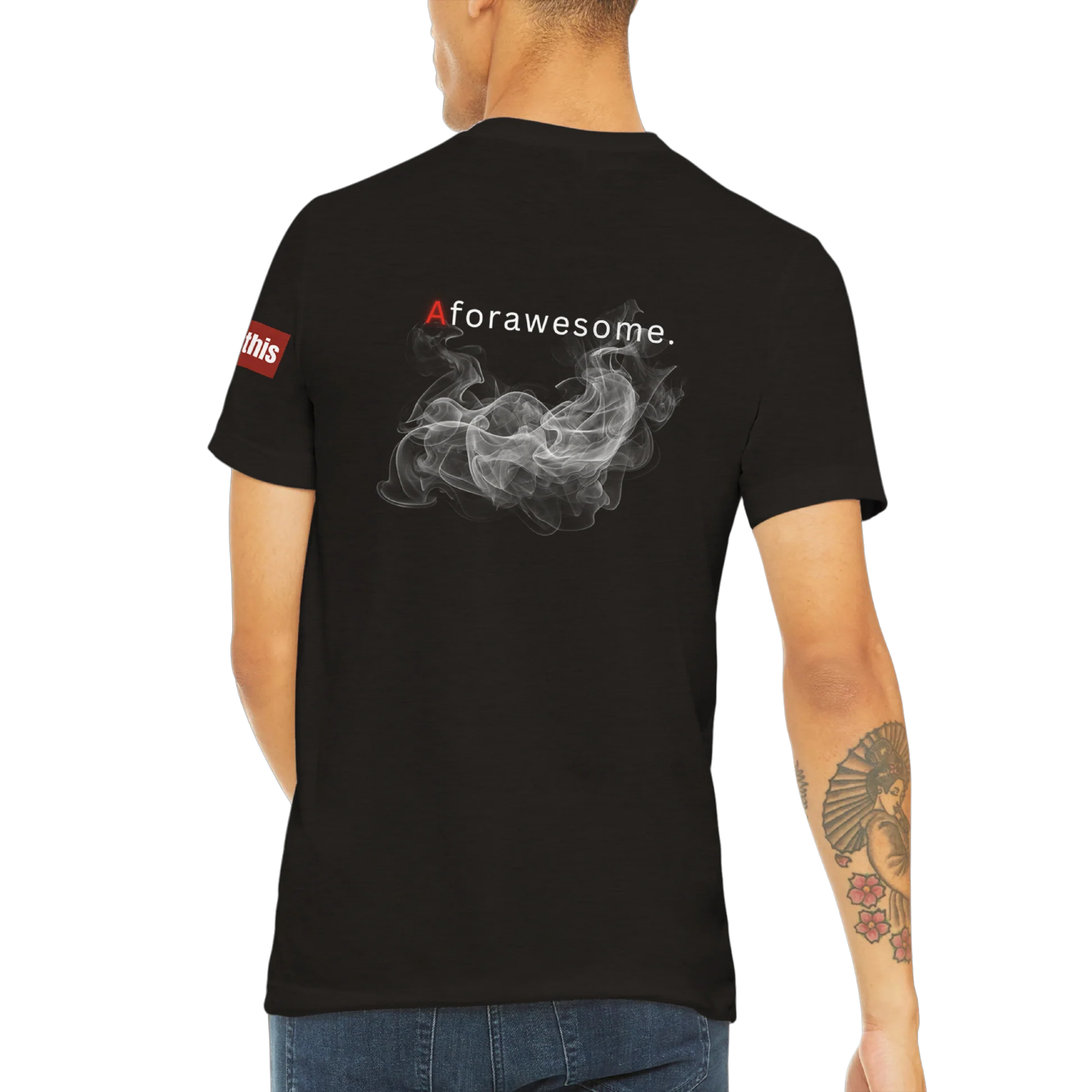 Aforawesome™ Blaze This! Unisex Triblend Athletic T-Shirt Scorch Black