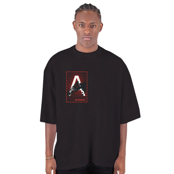 Aforawesome™ Origins Men's Oversized Drop Shoulder Shirt Urban Black