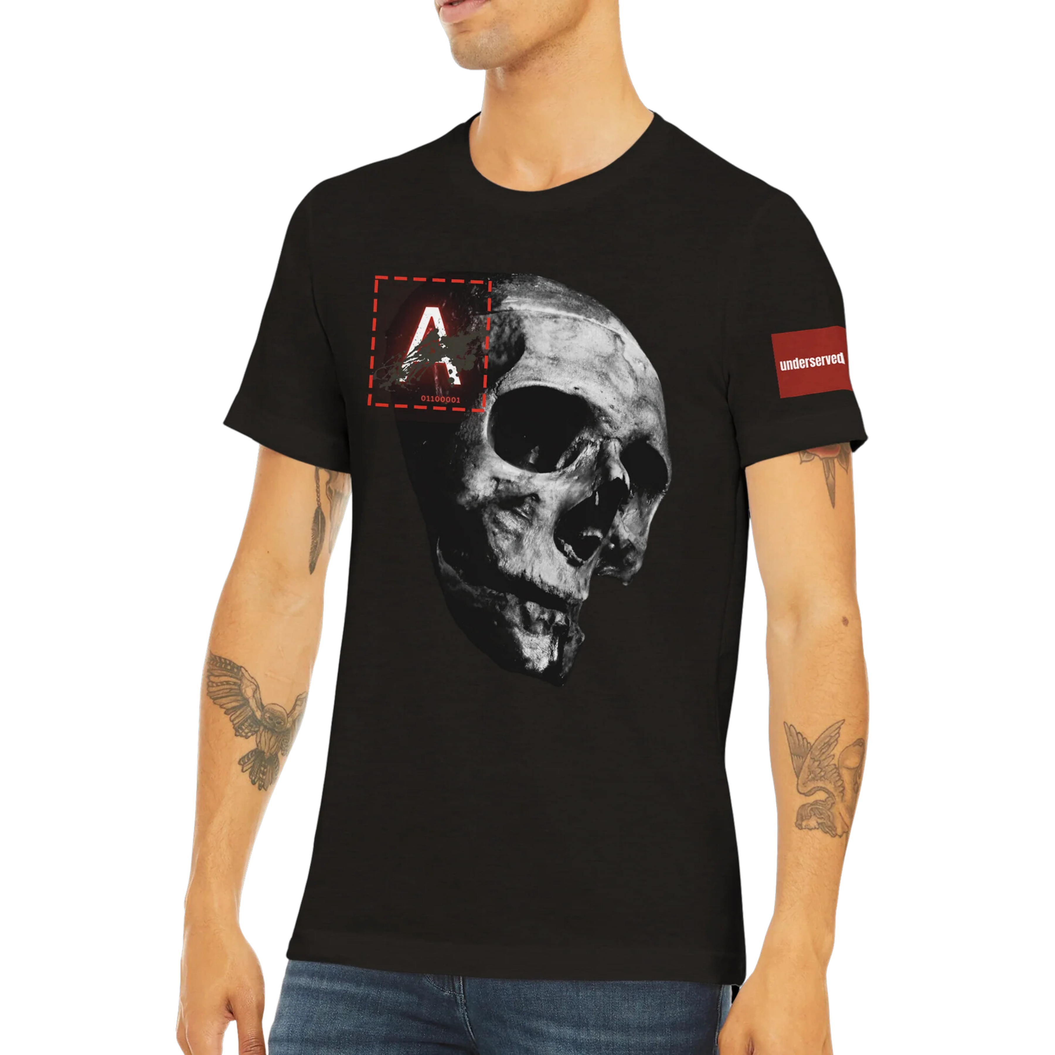 Aforawesome™ Underserved Unisex Triblend Athletic T-shirt Shadow Black