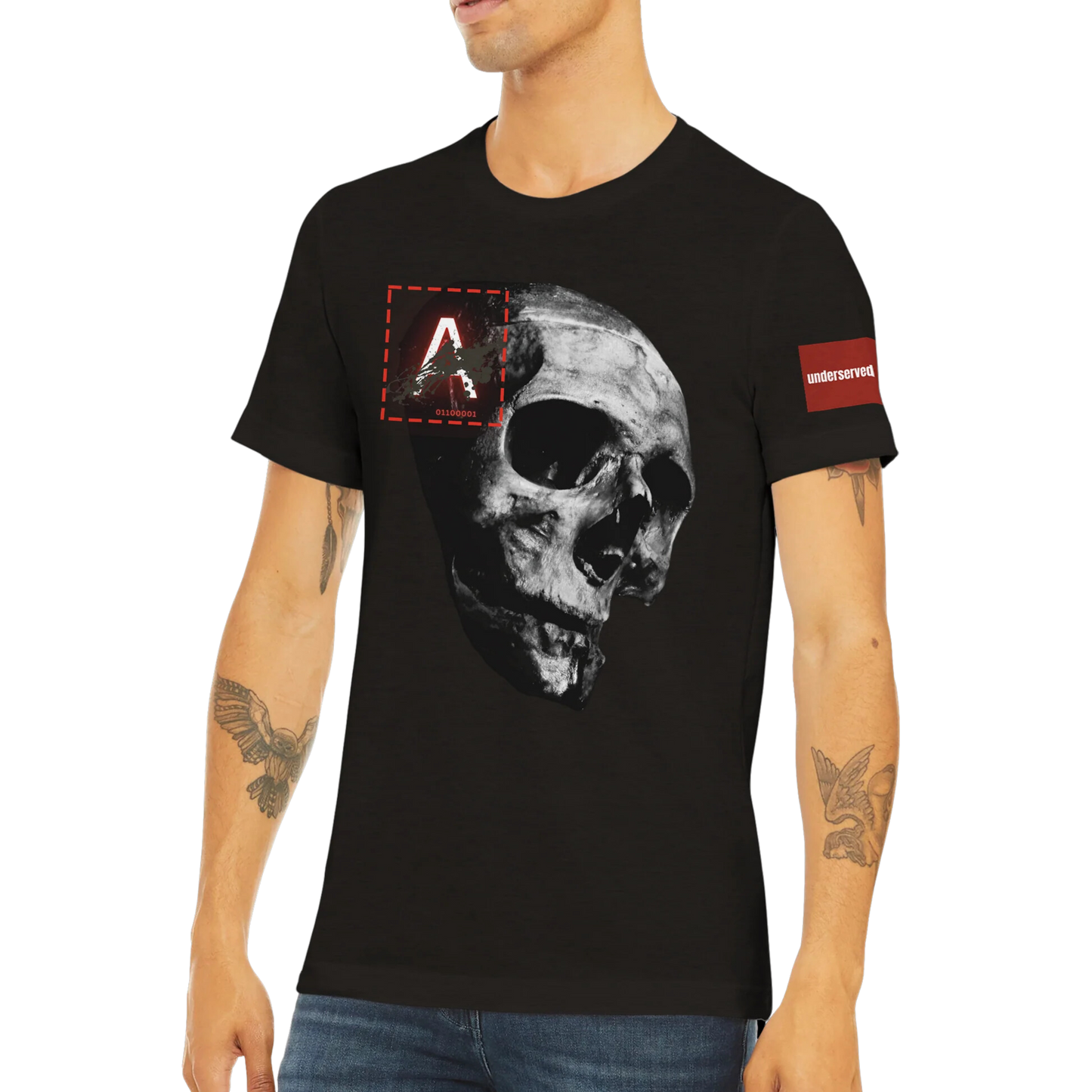 Aforawesome™ Underserved Unisex Triblend Athletic T-shirt Shadow Black