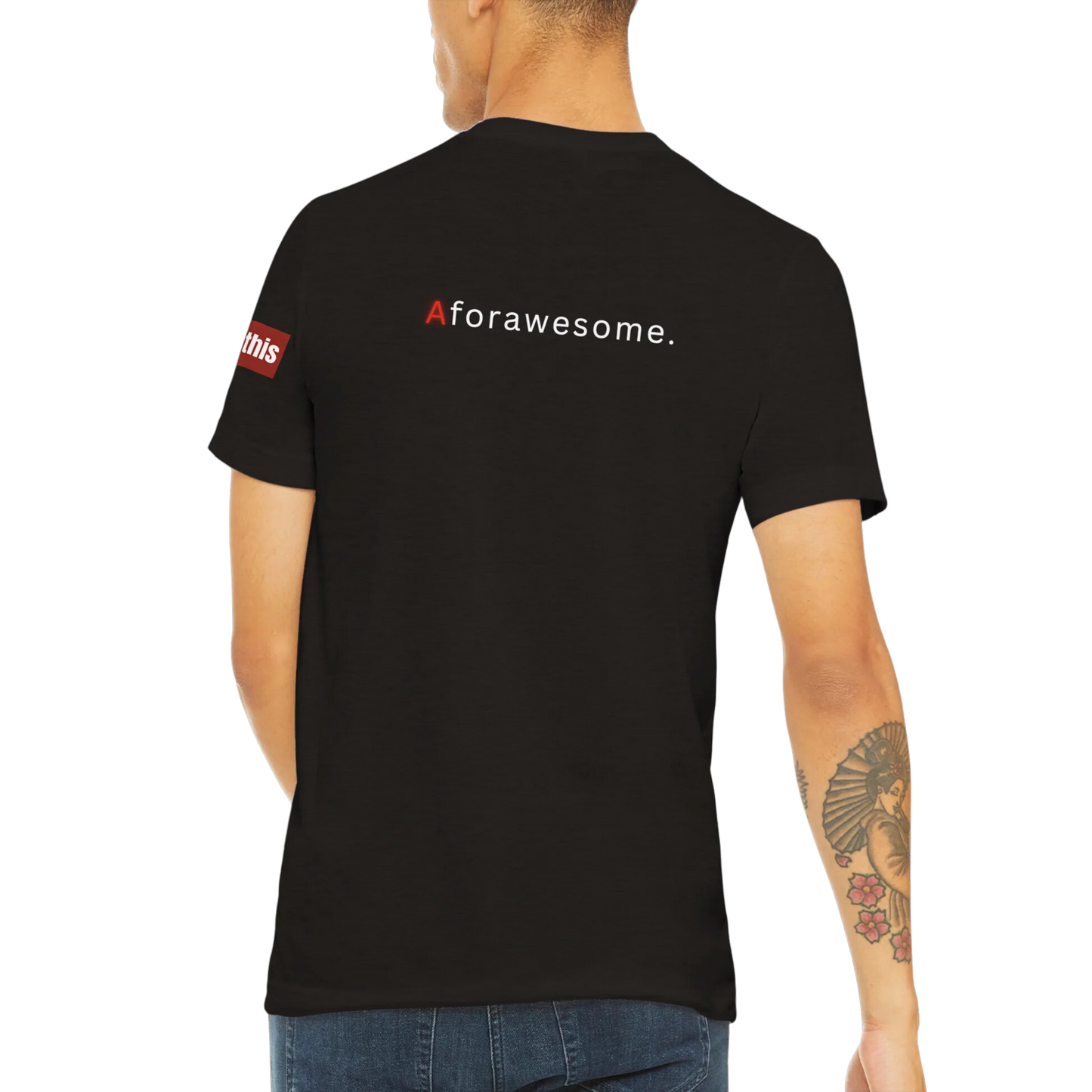 Aforawesome™ Blaze This! XI Unisex Triblend Athletic Shirt Scorch Black