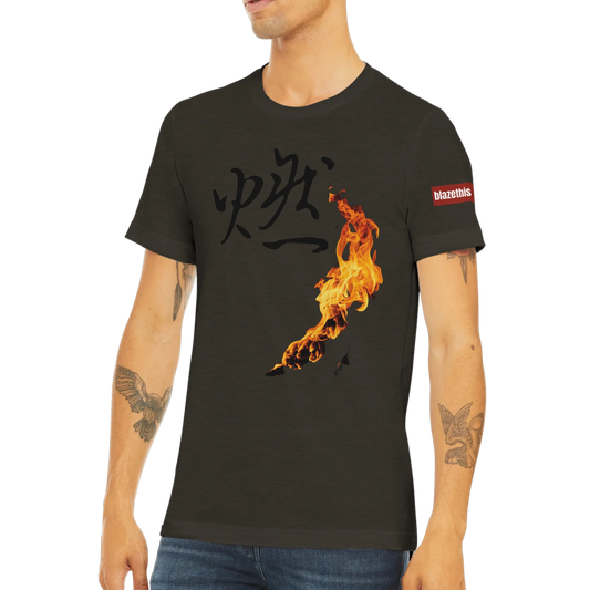 Aforawesome™ Blaze This! XII Unisex Triblend Athletic Shirt Inferno Black