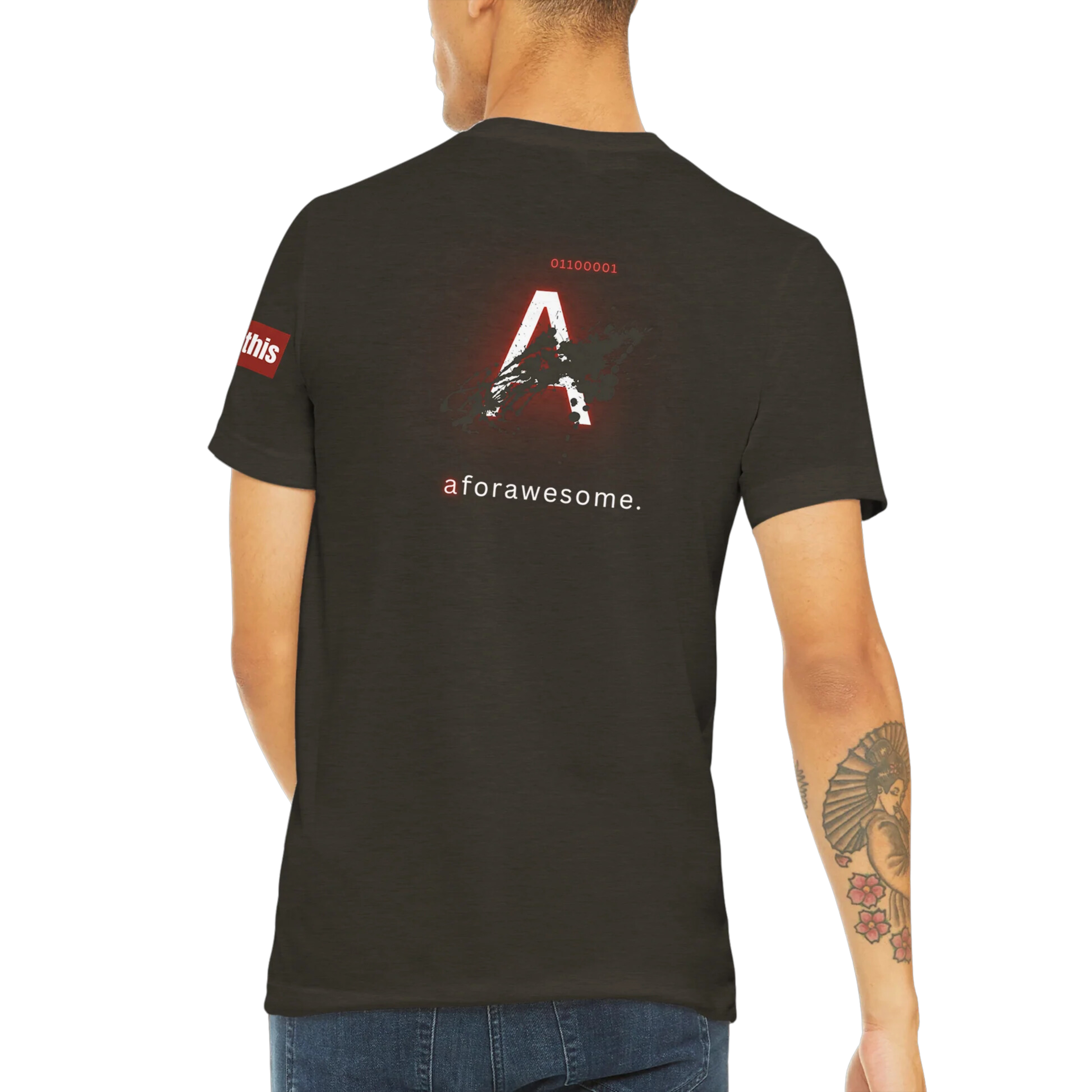 Aforawesome™ Blaze This! XII Unisex Triblend Athletic Shirt Inferno Black