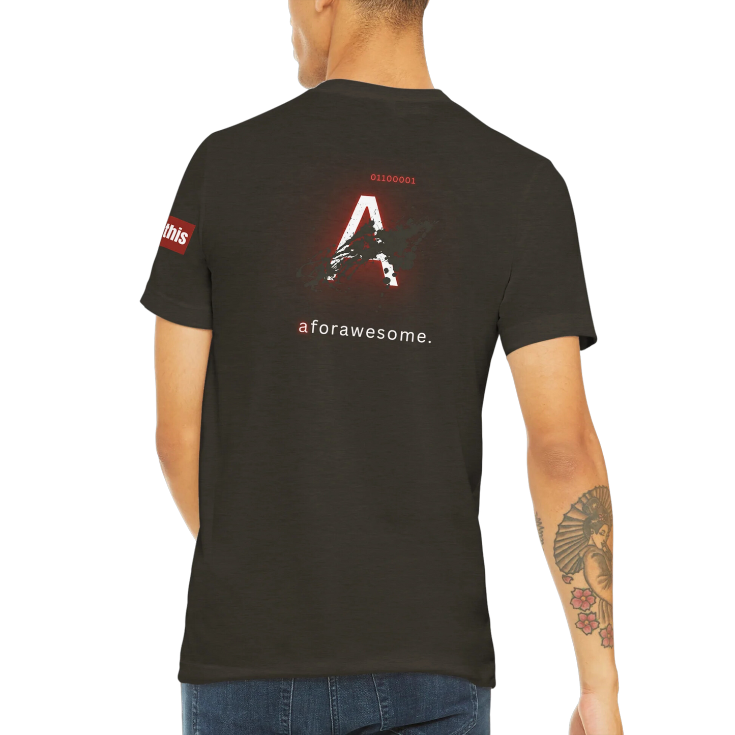 Aforawesome™ Blaze This! XII Unisex Triblend Athletic Shirt Inferno Black