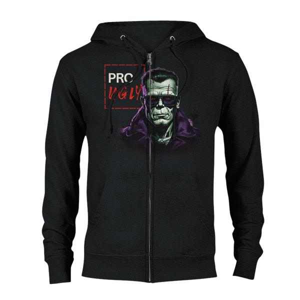 Aforawesome™ Pro Ugly III Unisex Zip Hoodie Dirty Black